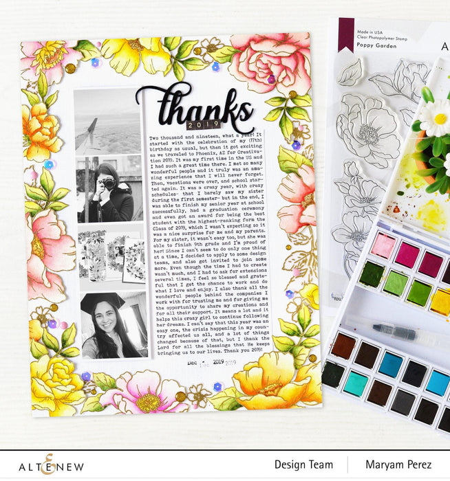 Altenew Stamp & Die Bundle Poppy Garden Stamp & Die Bundle
