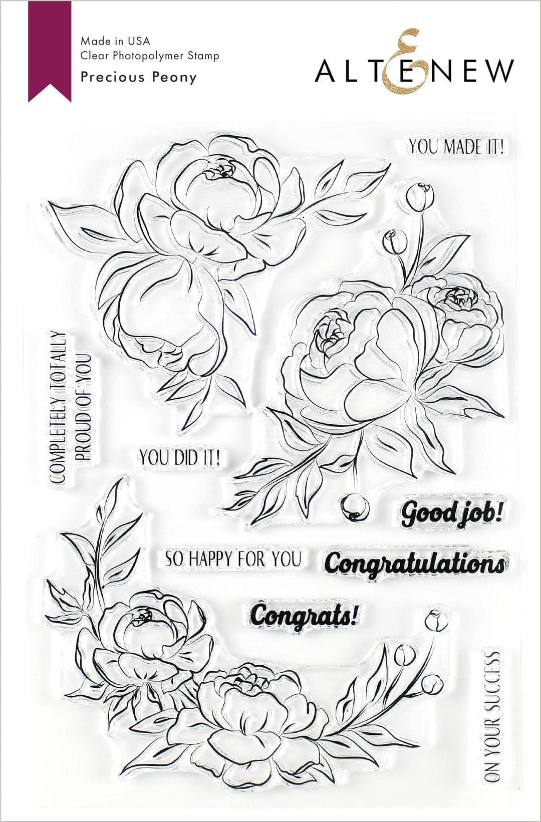 Altenew Stamp & Die Bundle Precious Peony Stamp & Die Bundle