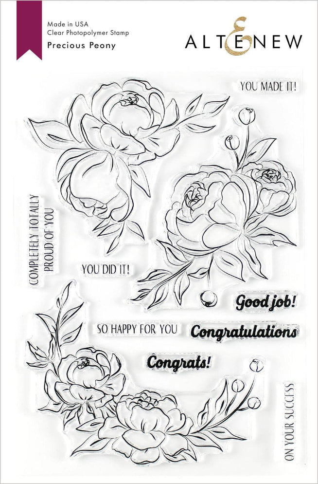 Altenew Stamp & Die Bundle Precious Peony Stamp & Die Bundle