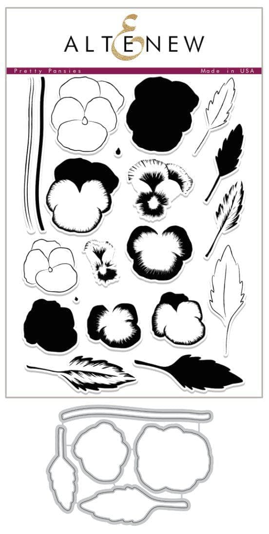 Altenew Stamp & Die Bundle Pretty Pansies Stamp & Die Bundle