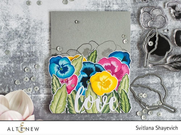 Altenew Stamp & Die Bundle Pretty Pansies Stamp & Die Bundle