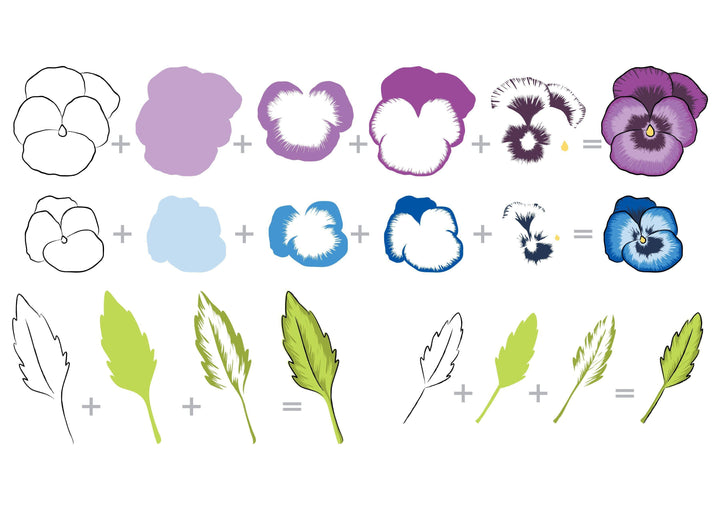 Altenew Stamp & Die Bundle Pretty Pansies Stamp & Die Bundle