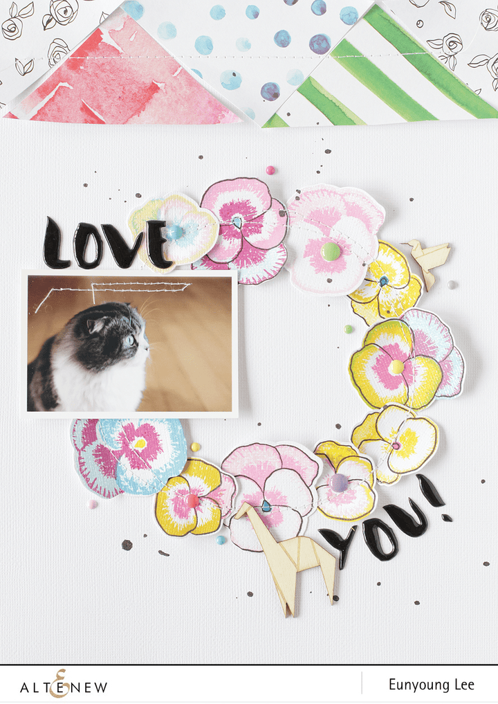Altenew Stamp & Die Bundle Pretty Pansies Stamp & Die Bundle