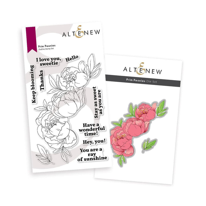 Altenew Stamp & Die Bundle Prim Peonies