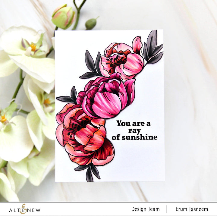 Altenew Stamp & Die Bundle Prim Peonies
