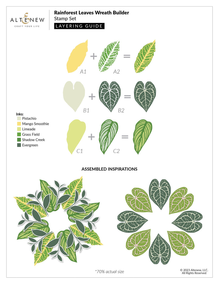 Altenew Stamp & Die Bundle Rainforest Leaves