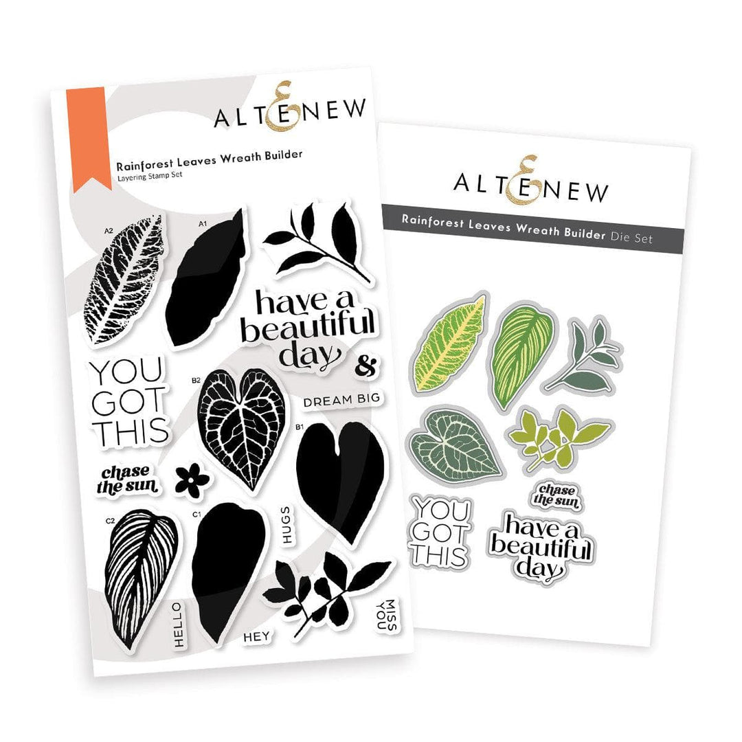 Altenew Stamp & Die Bundle Rainforest Leaves
