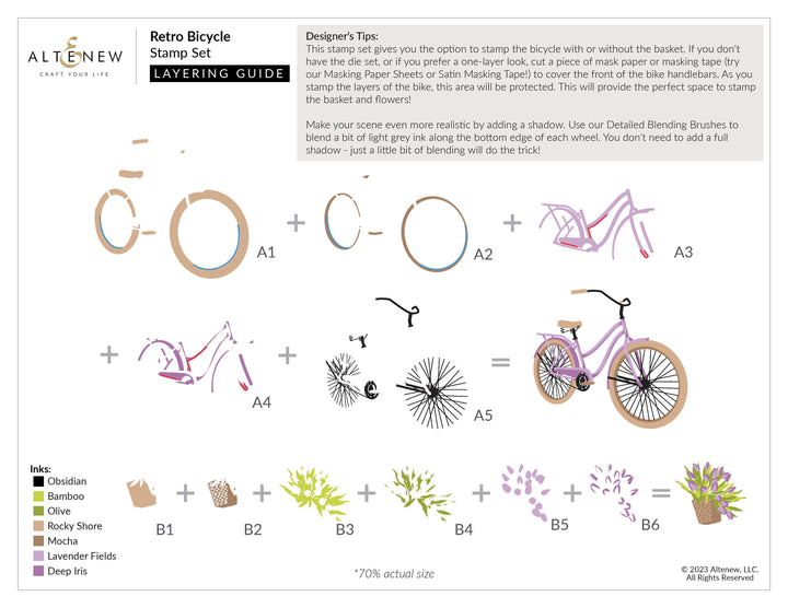 Altenew Stamp & Die Bundle Retro Bicycle Complete Bundle