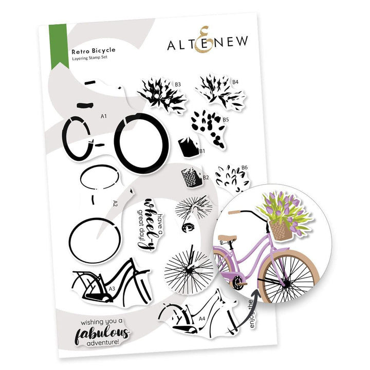 Altenew Stamp & Die Bundle Retro Bicycle Complete Bundle