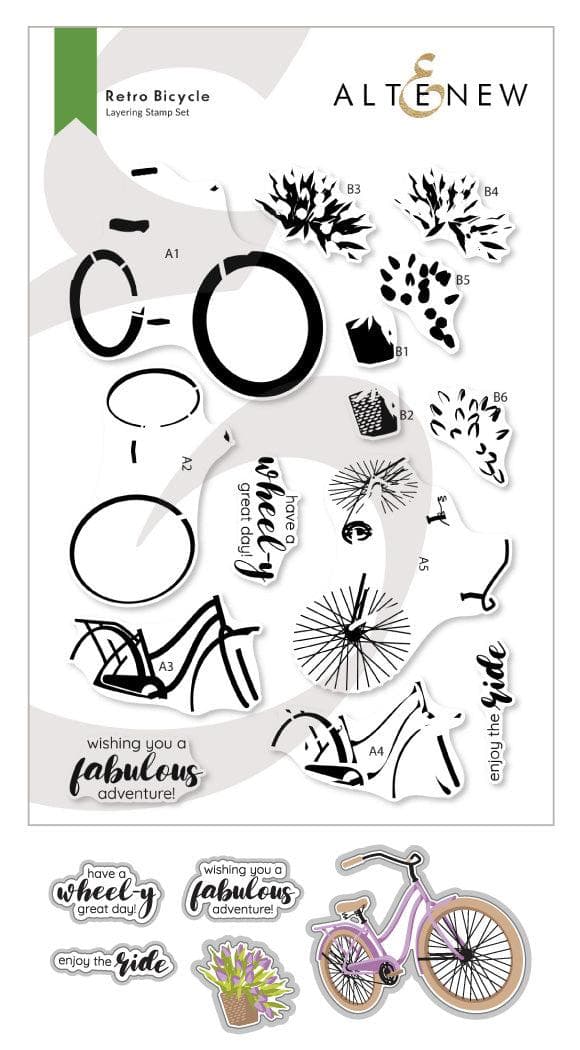 Altenew Stamp & Die Bundle Retro Bicycle Complete Bundle