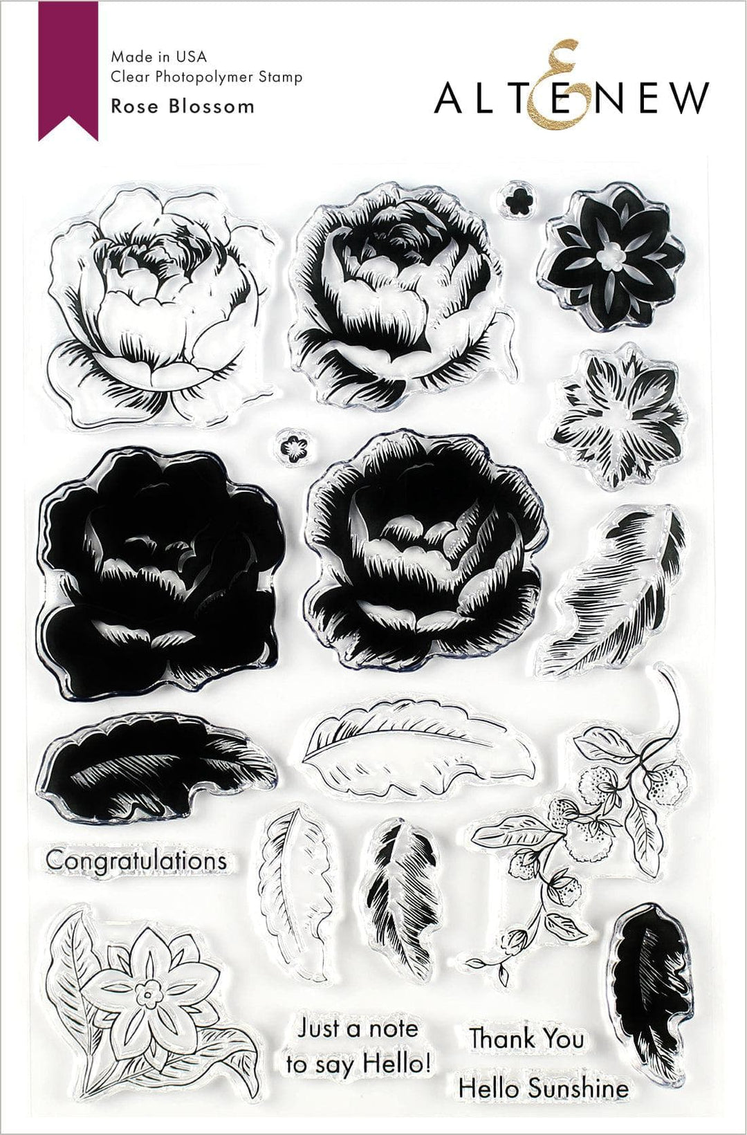 Altenew Stamp & Die Bundle Rose Blossom Stamp & Die Bundle
