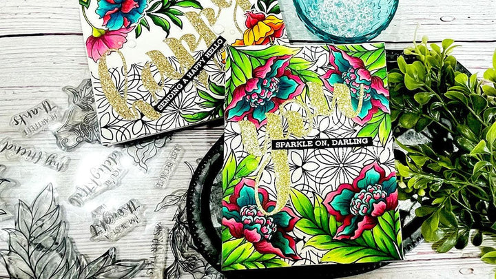 Altenew Stamp & Die Bundle Rosy Blooms Stamp & Die Bundle