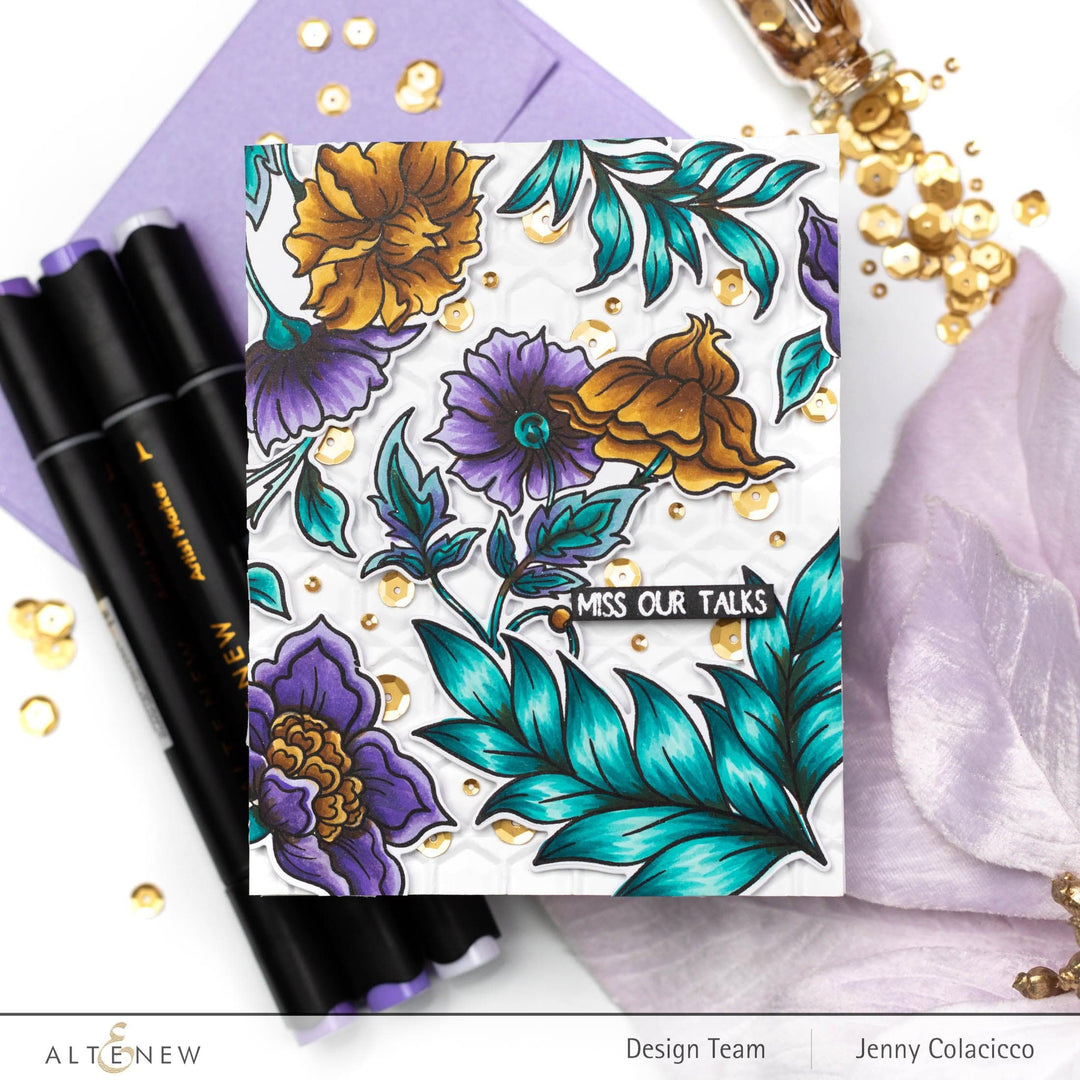 Altenew Stamp & Die Bundle Rosy Blooms Stamp & Die Bundle