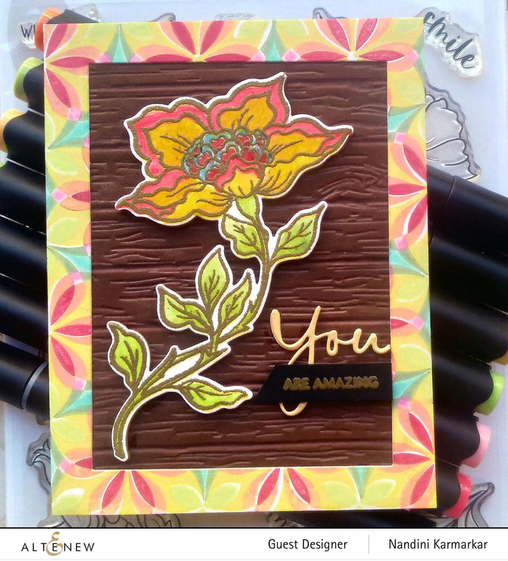 Altenew Stamp & Die Bundle Rosy Blooms Stamp & Die Bundle