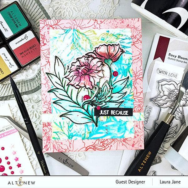 Altenew Stamp & Die Bundle Rosy Blooms Stamp & Die Bundle