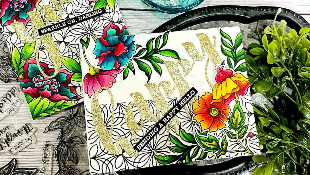 Altenew Stamp & Die Bundle Rosy Blooms Stamp & Die Bundle