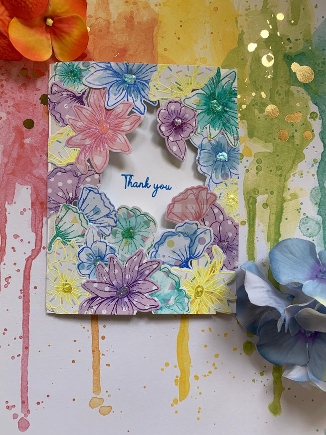 Altenew Stamp & Die Bundle Rounded Blossoms Stamp & Die Bundle