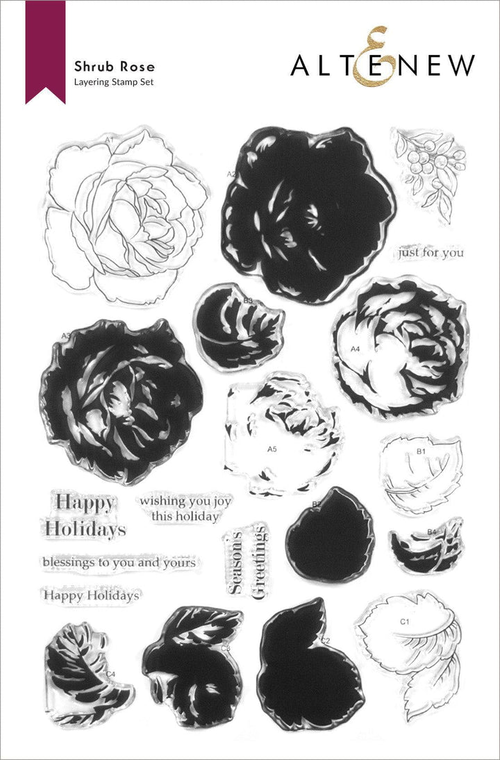 Altenew Stamp & Die Bundle Shrub Rose Complete Bundle
