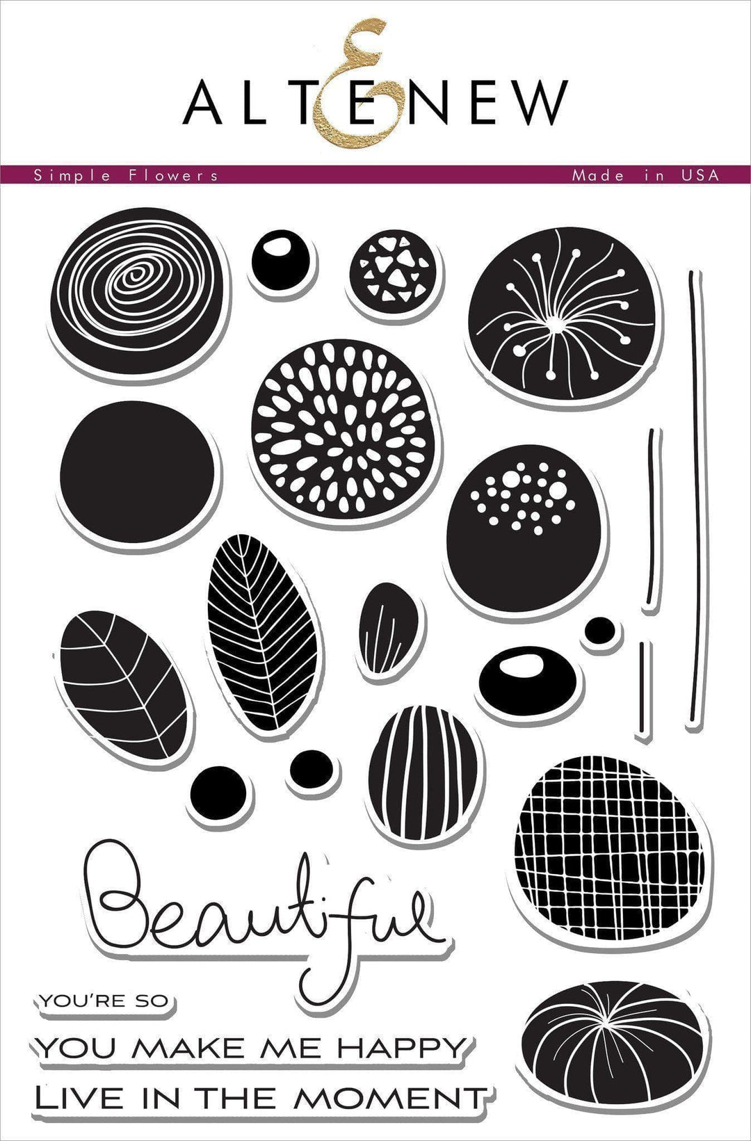 Altenew Stamp & Die Bundle Simple Flowers Stamp & Die Bundle