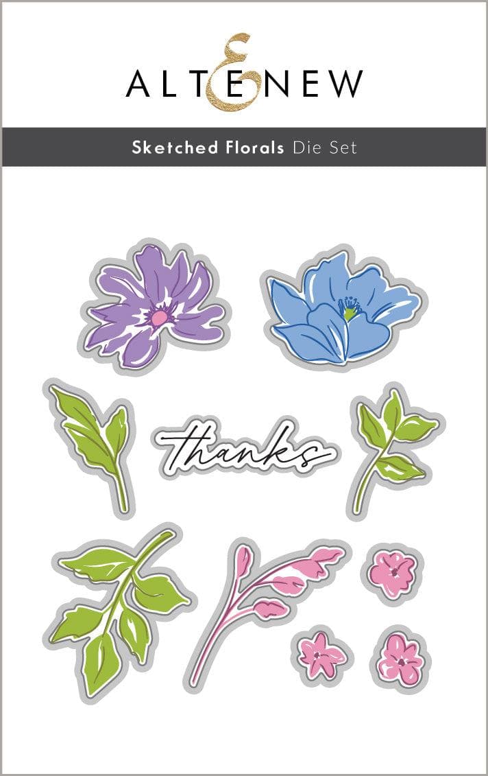 Altenew Stamp & Die Bundle Sketched Florals