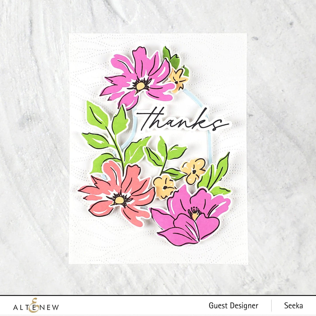 Altenew Stamp & Die Bundle Sketched Florals