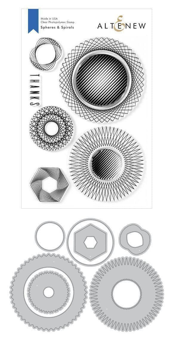 Altenew Stamp & Die Bundle Spheres & Spirals Stamp & Die Bundle