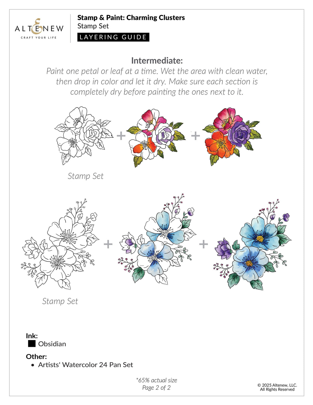 Cluster Paint Stamp & Paint: Charming Clusters - Floral Stamp & Die Bundle | Altenew