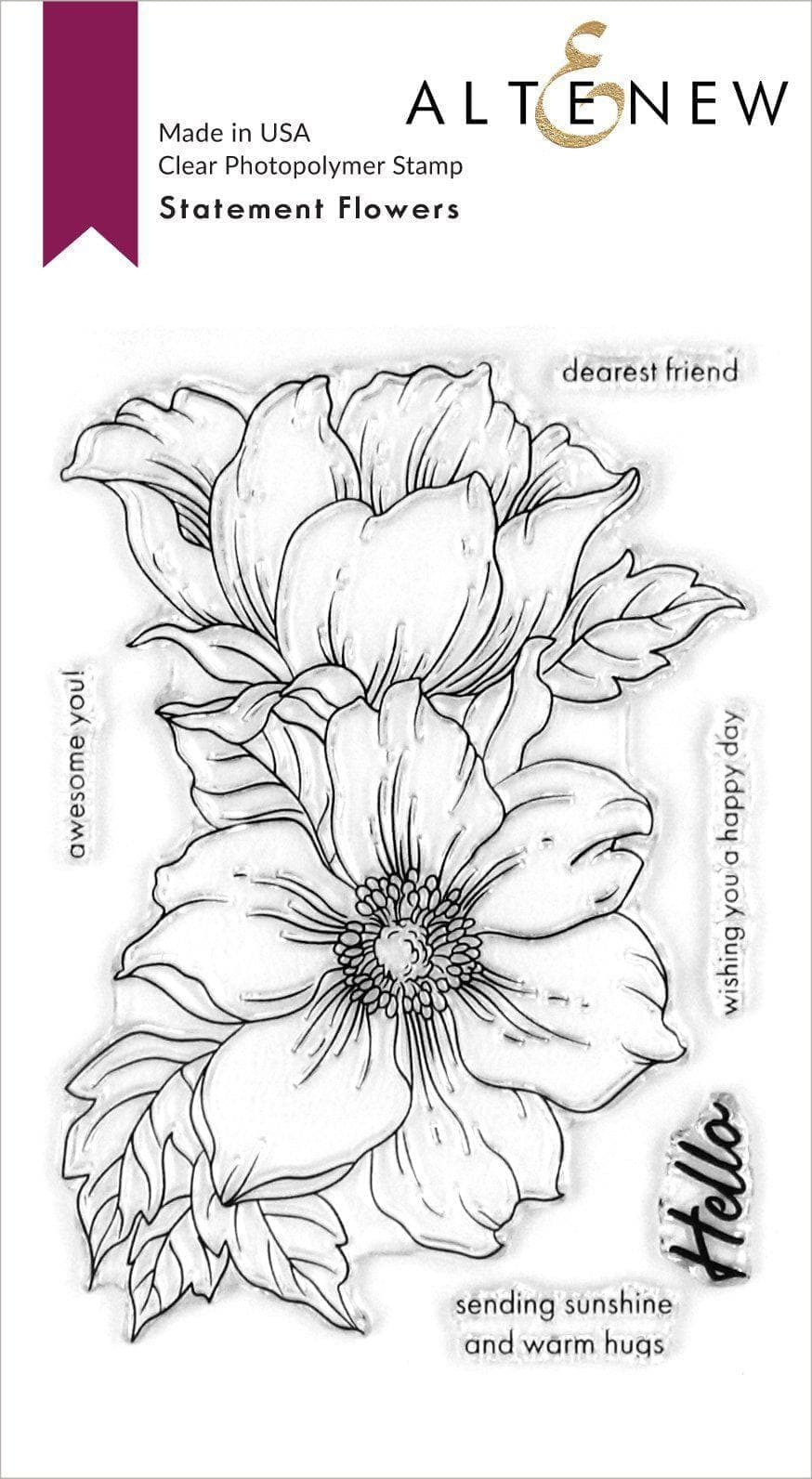 Altenew Stamp & Die Bundle Statement Flowers Stamp & Die Bundle