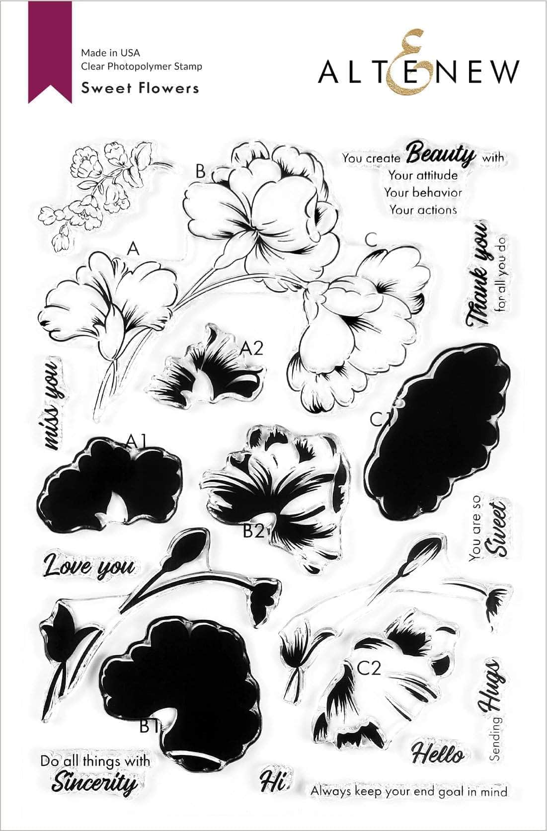 Altenew Stamp & Die Bundle Sweet Flowers