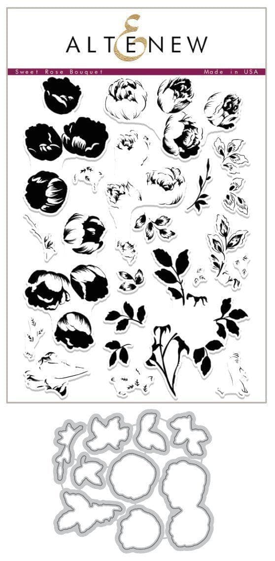 Altenew Stamp & Die Bundle Sweet Rose Bouquet Stamp & Die Bundle