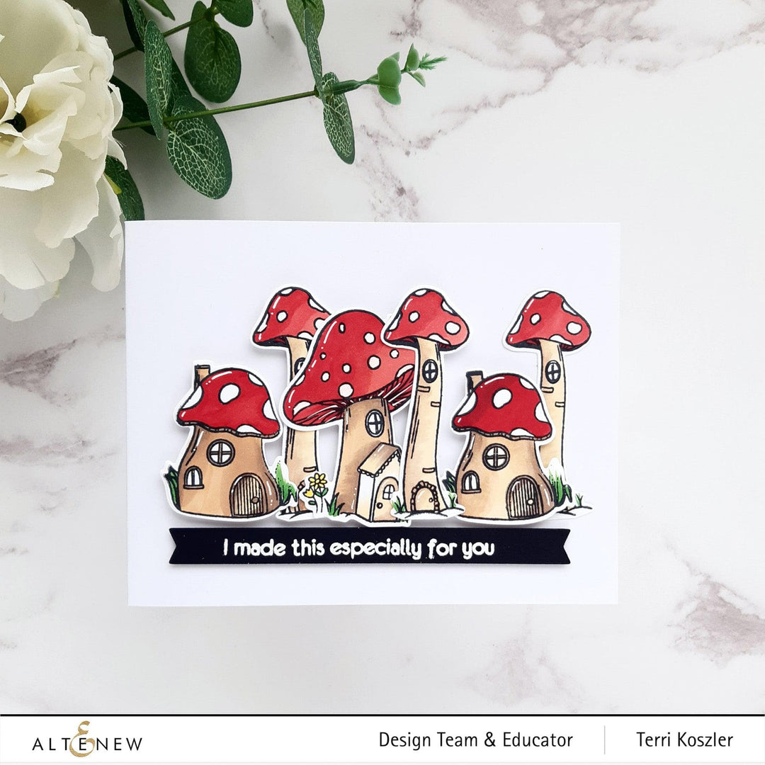 Altenew Stamp & Die Bundle Tall Mushroom House Stamp & Die Bundle