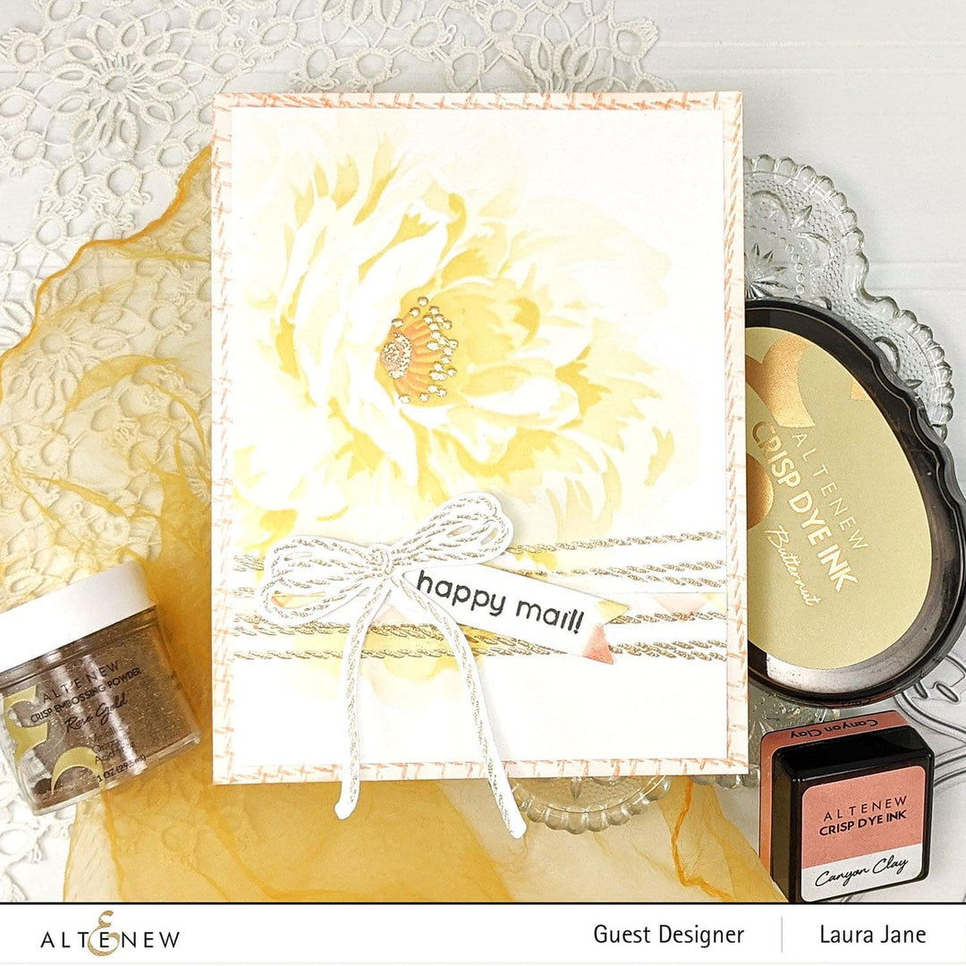 Altenew Tied With Love stamp and die bundle featuring floral and heart designs for handmade card crafting.