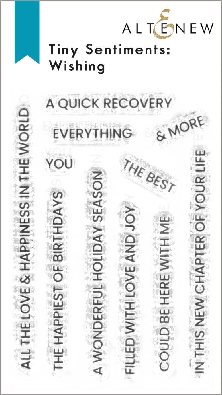 Altenew Stamp & Die Bundle Tiny Sentiments: Wishing Stamp & Die Bundle