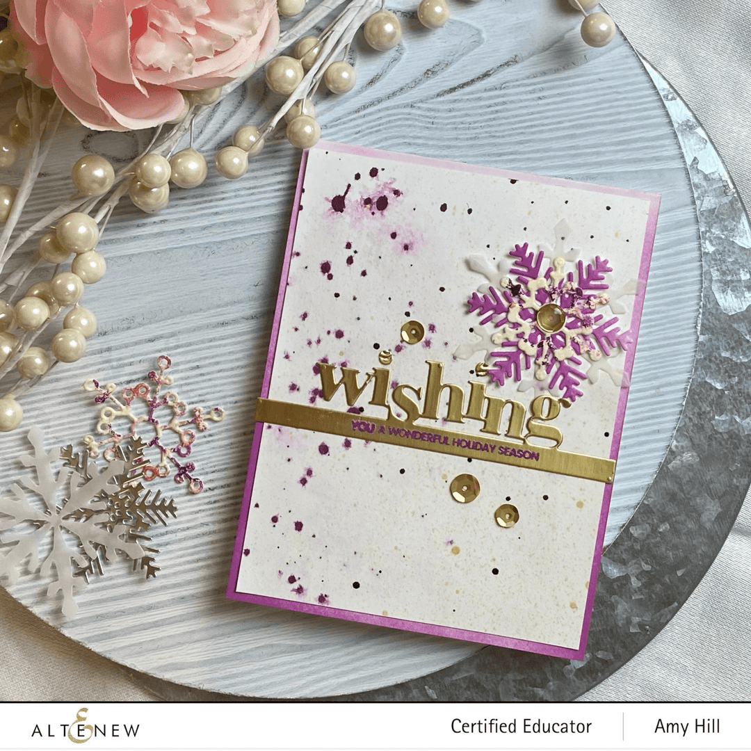 Altenew Stamp & Die Bundle Tiny Sentiments: Wishing Stamp & Die Bundle