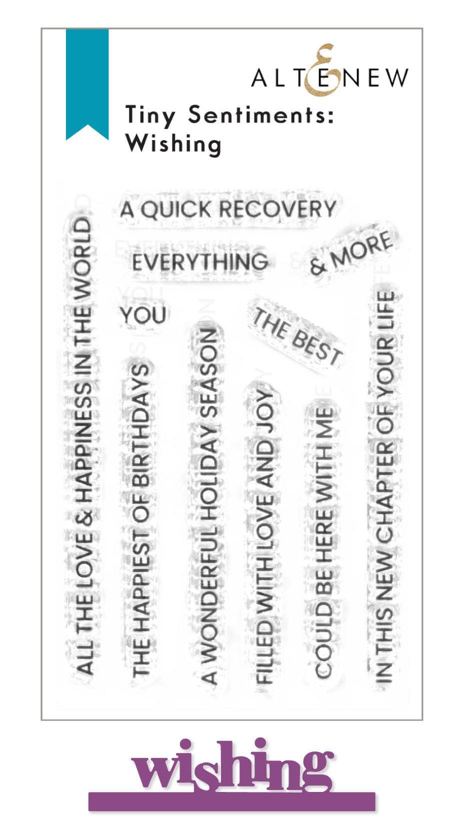 Altenew Stamp & Die Bundle Tiny Sentiments: Wishing Stamp & Die Bundle