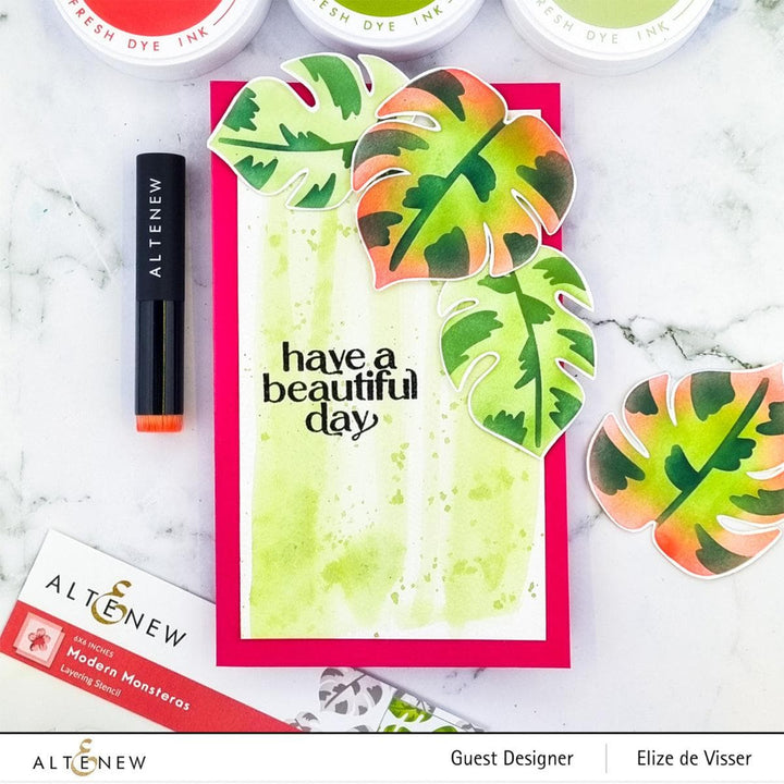 Altenew Stamp & Die & Stencil Bundle Tropical Blooms