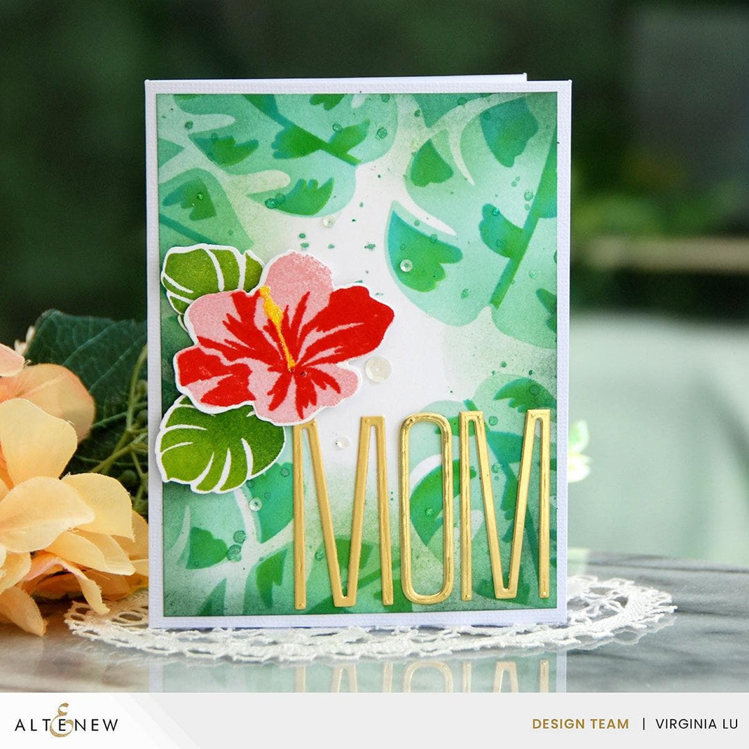 Altenew Stamp & Die & Stencil Bundle Tropical Blooms