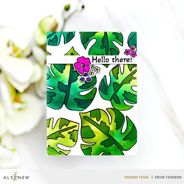 Altenew Stamp & Die & Stencil Bundle Tropical Blooms