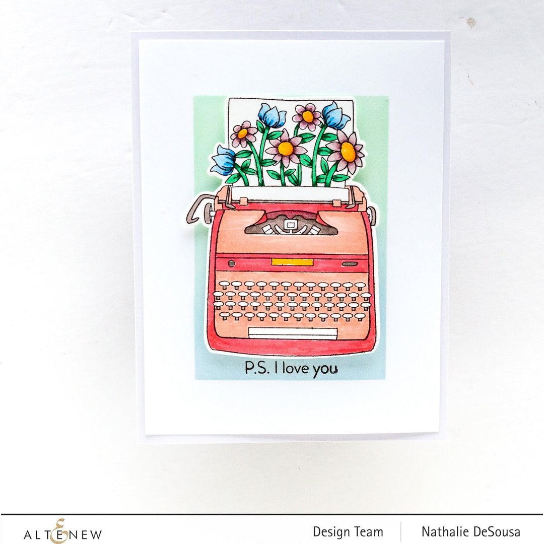Altenew Stamp & Die Bundle Typewriter Flowers Stamp & Die Bundle