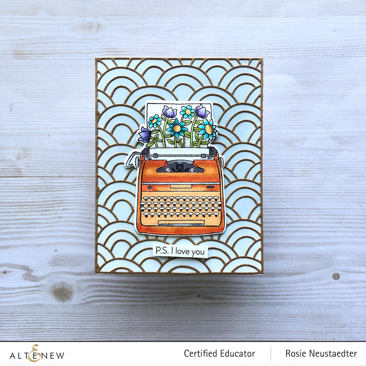 Altenew Stamp & Die Bundle Typewriter Flowers Stamp & Die Bundle