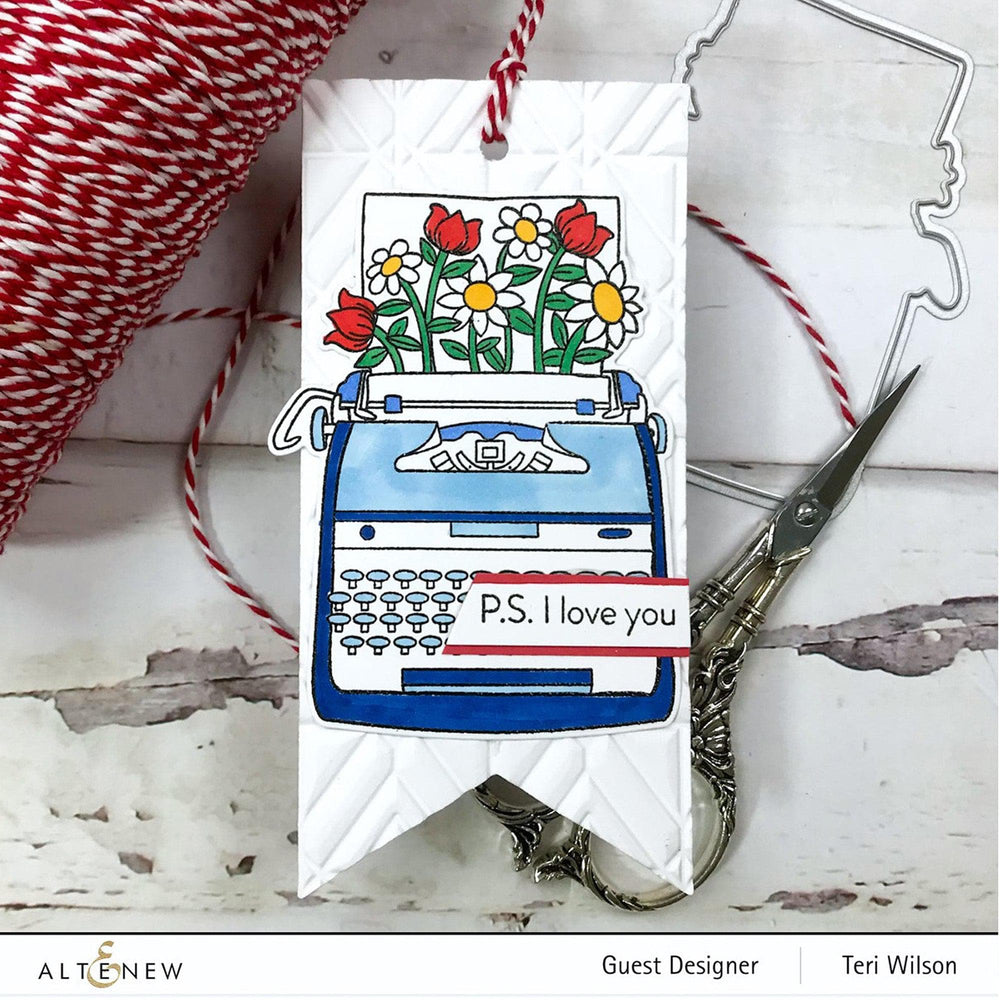 Altenew Stamp & Die Bundle Typewriter Flowers Stamp & Die Bundle