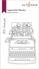 Altenew Stamp & Die Bundle Typewriter Flowers