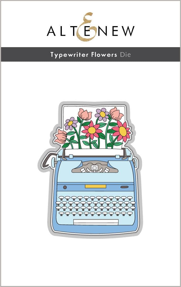 Altenew Stamp & Die Bundle Typewriter Flowers
