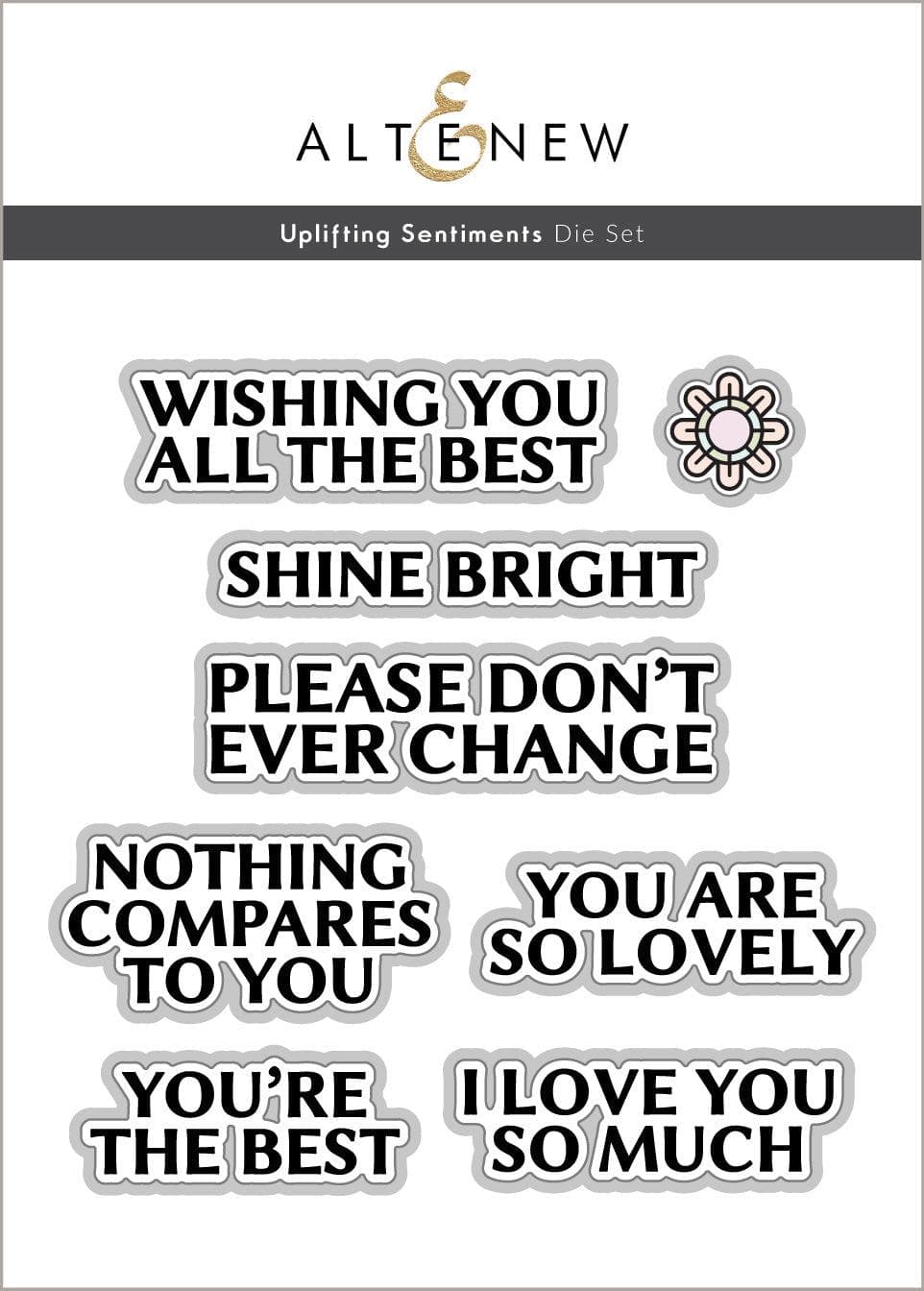 Altenew Stamp & Die Bundle Uplifting Sentiments