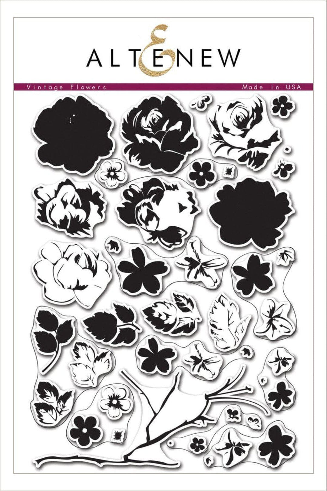 Altenew Stamp & Die Bundle Vintage Flowers Stamp & Die Bundle