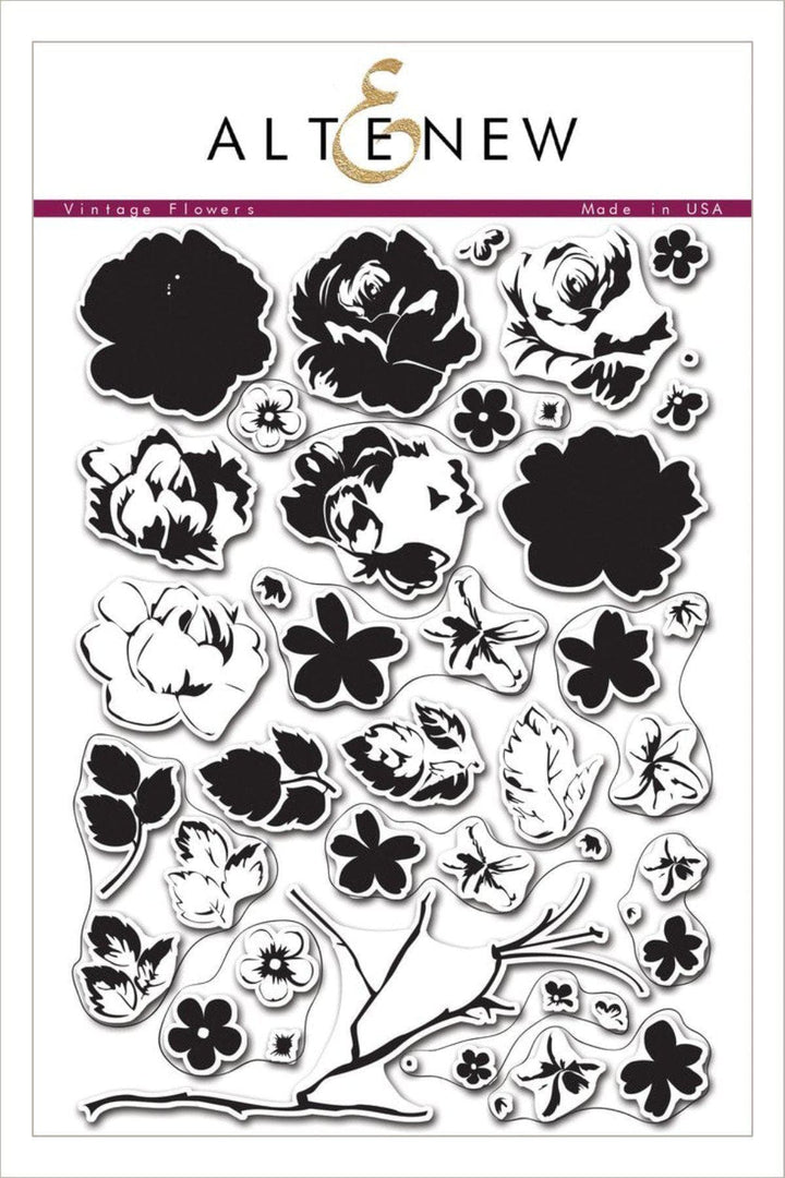 Altenew Stamp & Die Bundle Vintage Flowers Stamp & Die Bundle