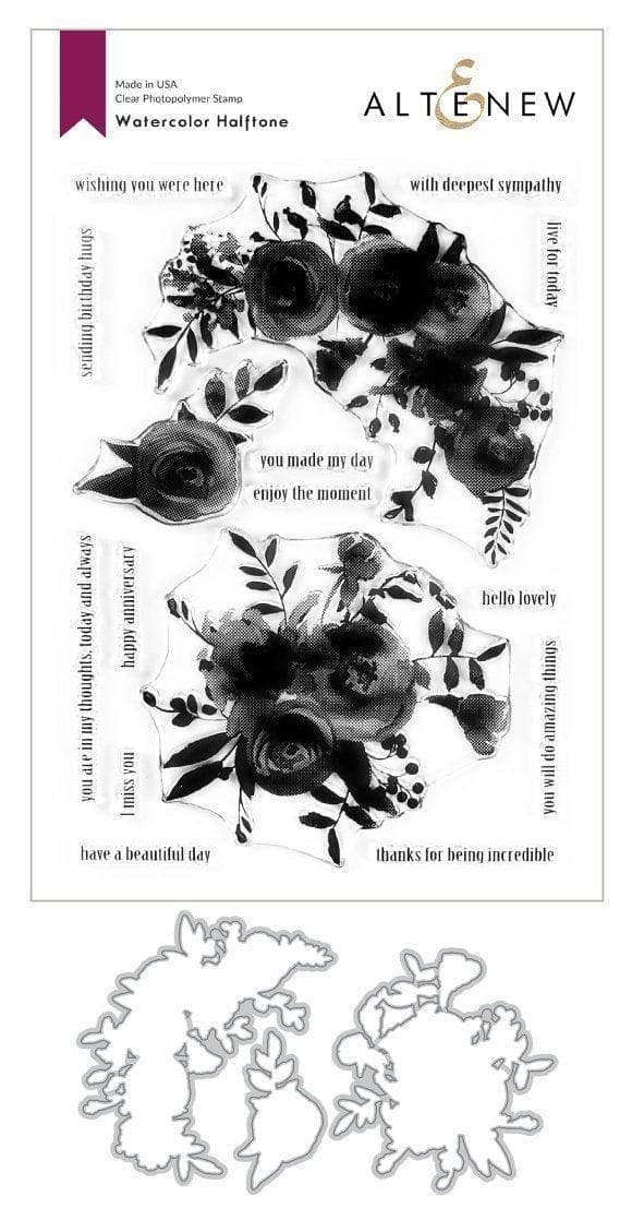 Altenew Stamp & Die Bundle Watercolor Halftone Stamp & Die Bundle