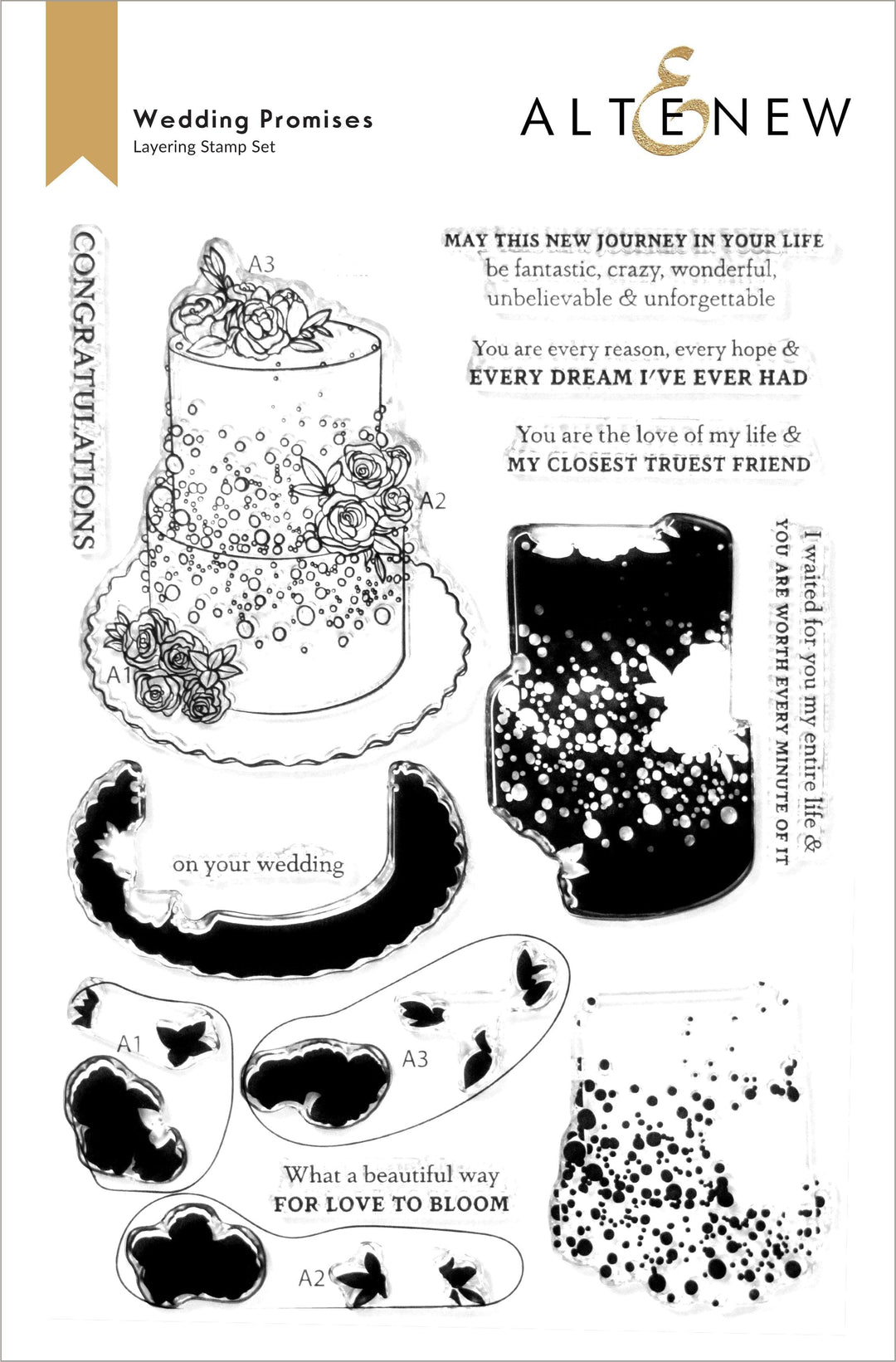 Altenew Stamp & Die Bundle Wedding Promises Stamp & Die Bundle