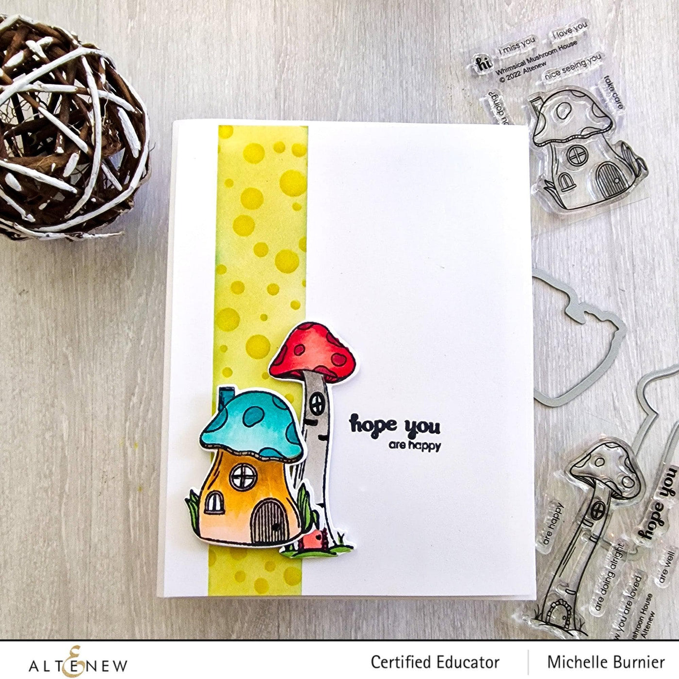 Altenew Stamp & Die Bundle Whimsical Mushroom House Stamp & Die Bundle