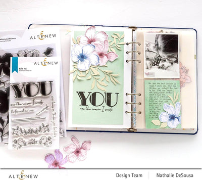 Altenew Whirlwind Flowers Stamp & Die Bundle for Card Making